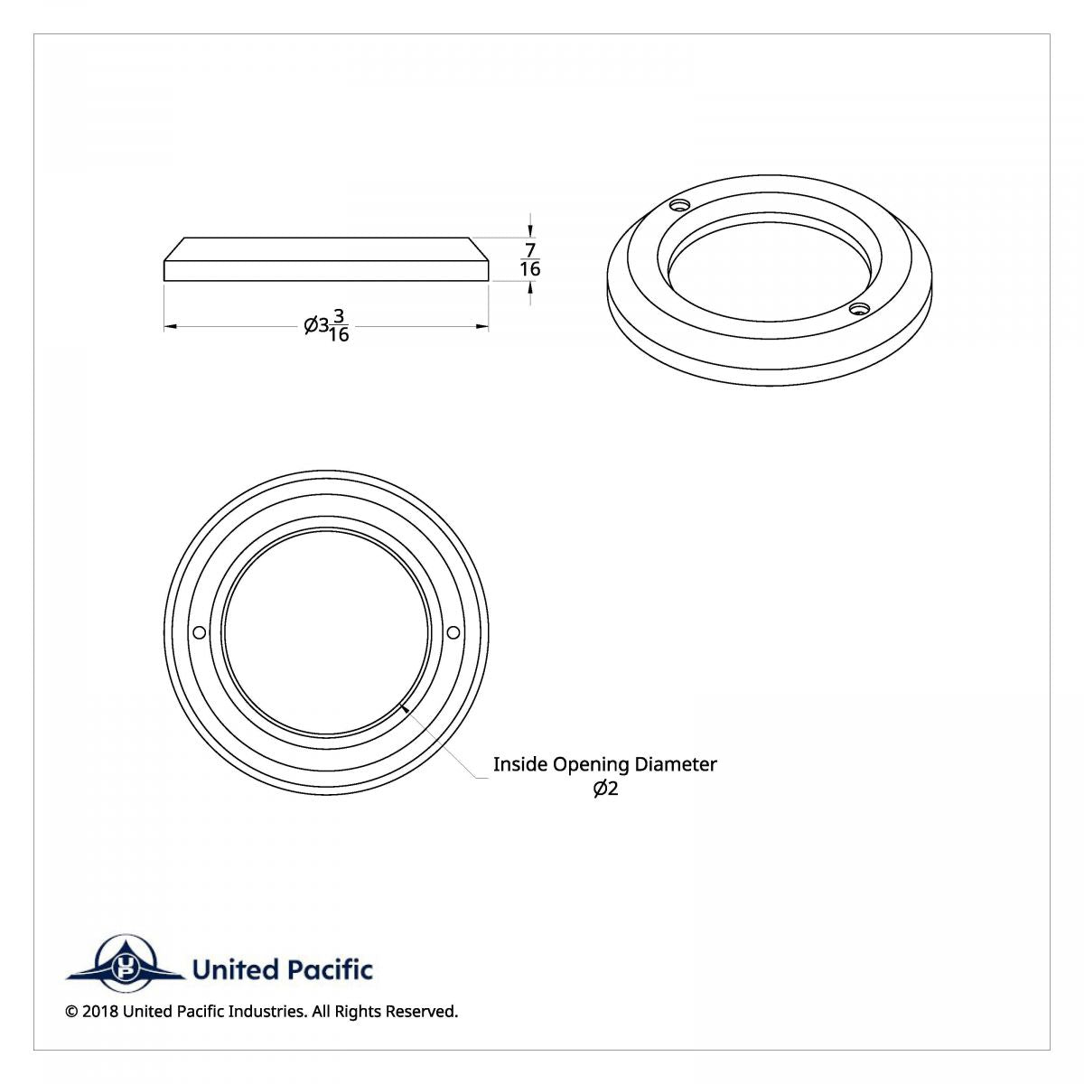 2" Chrome Bezel Light Cover