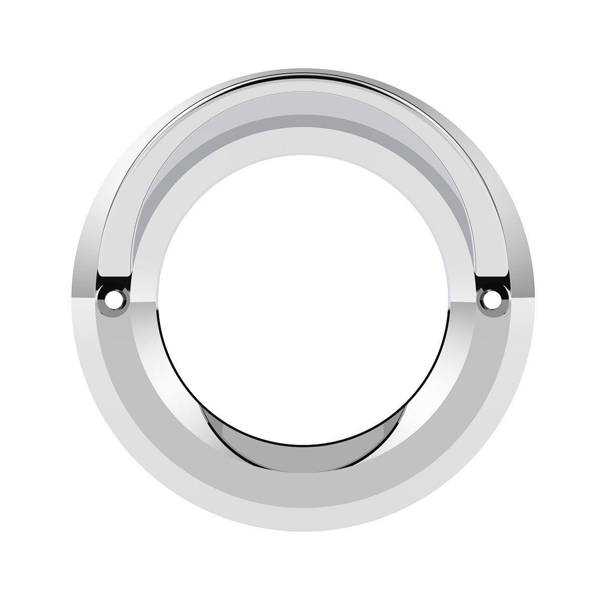 2" Chrome Bezel Light Cover with Visor