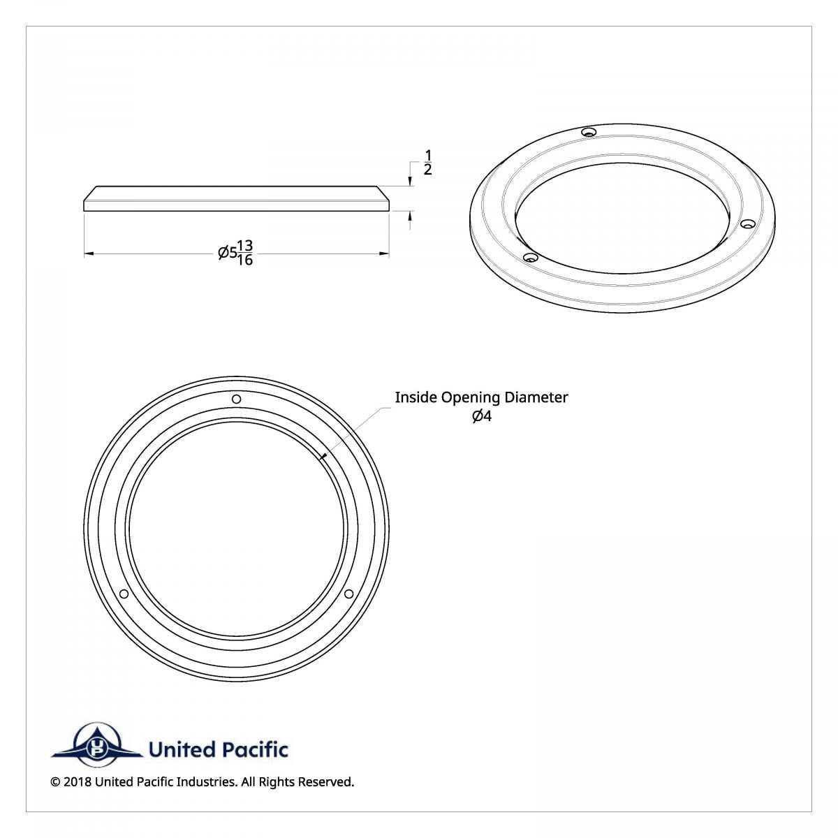 4" Chrome Bezel Light Cover