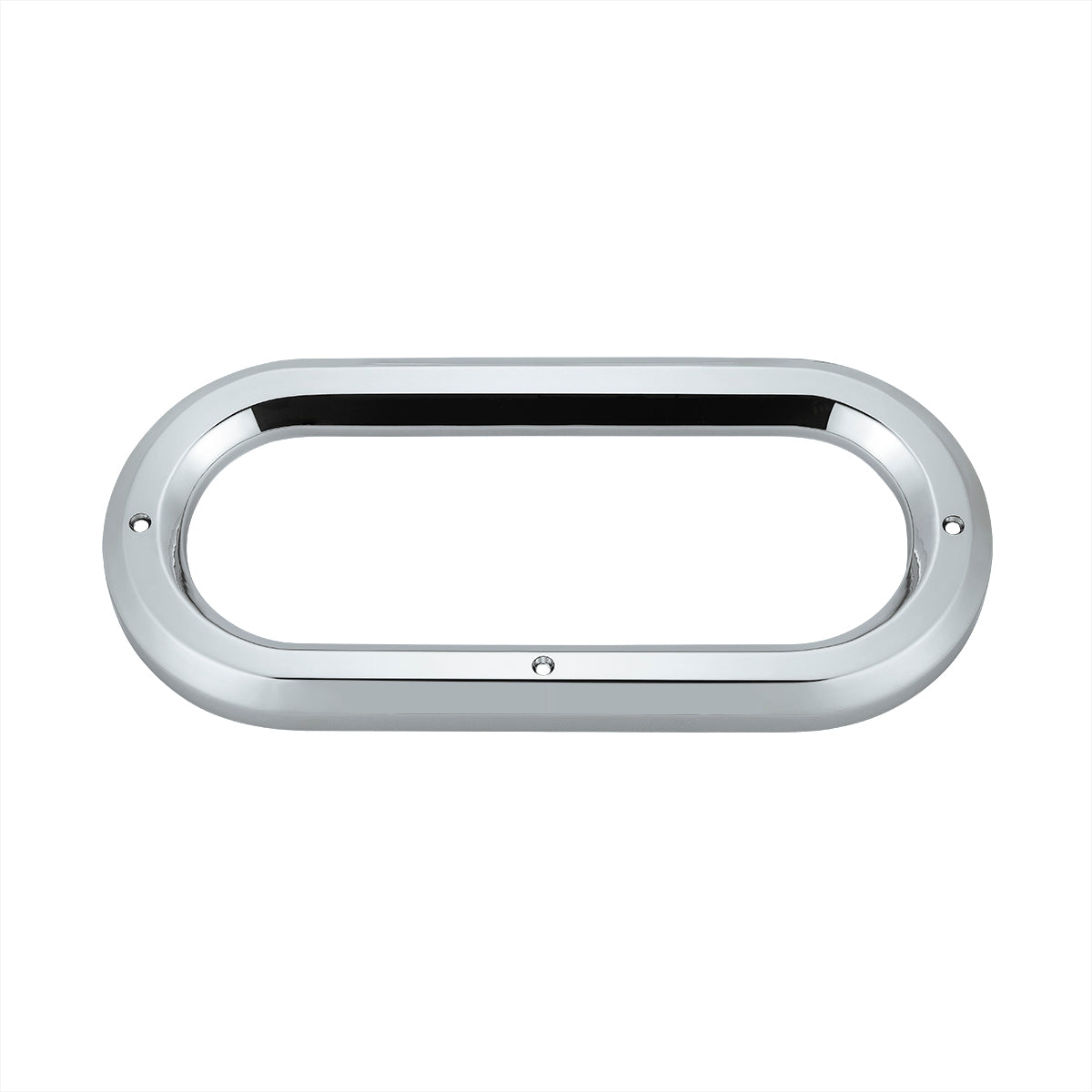 6" Chrome Oval Bezel Light Cover