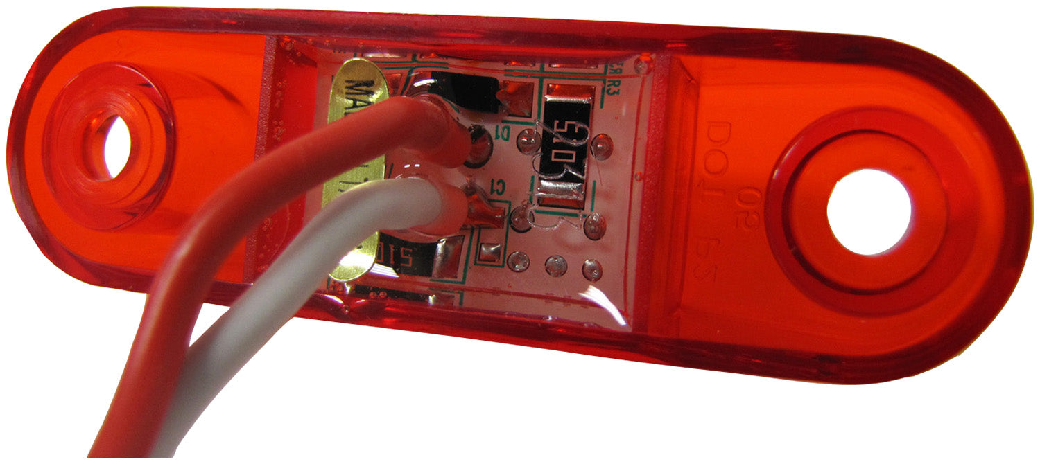 3/4" x 2.6" Red LED Clearance Marker Light
