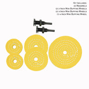 Renegade Mini Buff Wheels 60-ply Yellow Kit