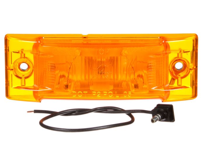 Amber Rectangular Clearance Marker Light INCANDESCENT