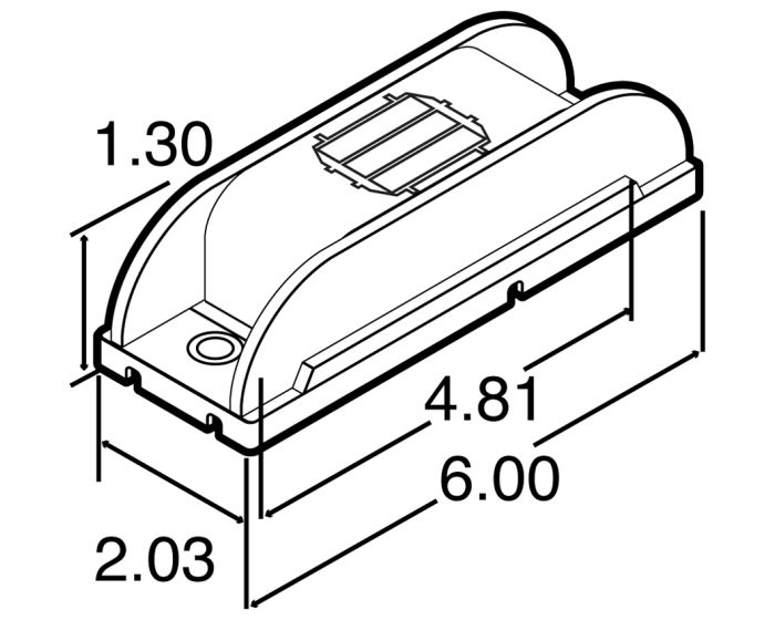 Red LED Rectangular Clearance Light