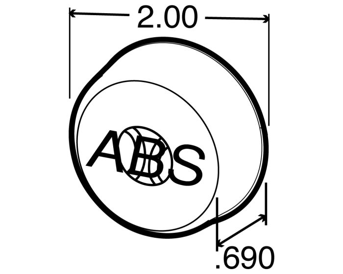 2" Amber ABS Clearance Marker Light INCANDESCENT