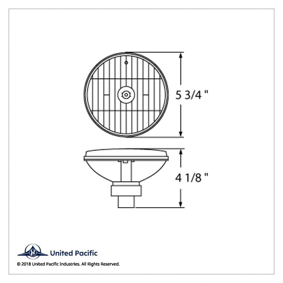5 3/4" Ultralit Crystal Halogen Headlight
