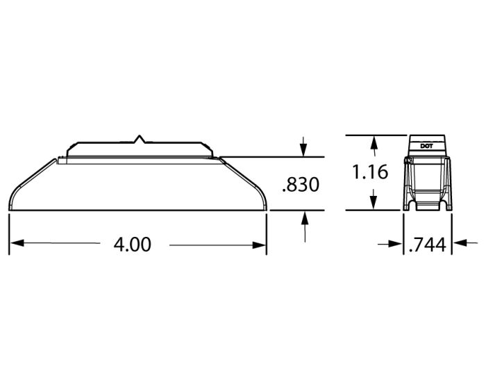 3/4" Red LED Clearance Marker Light