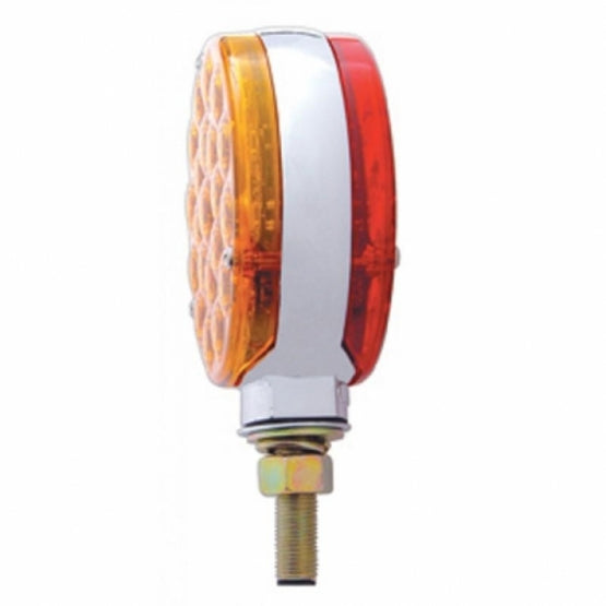 Amber/Red Double Face Turn Signal Light Single Post