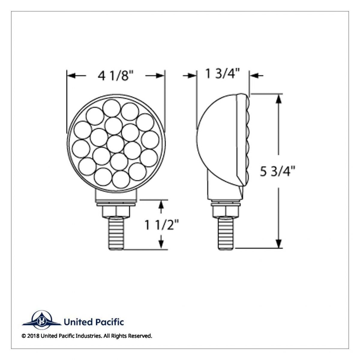 Amber LED Single Face Turn Signal Light