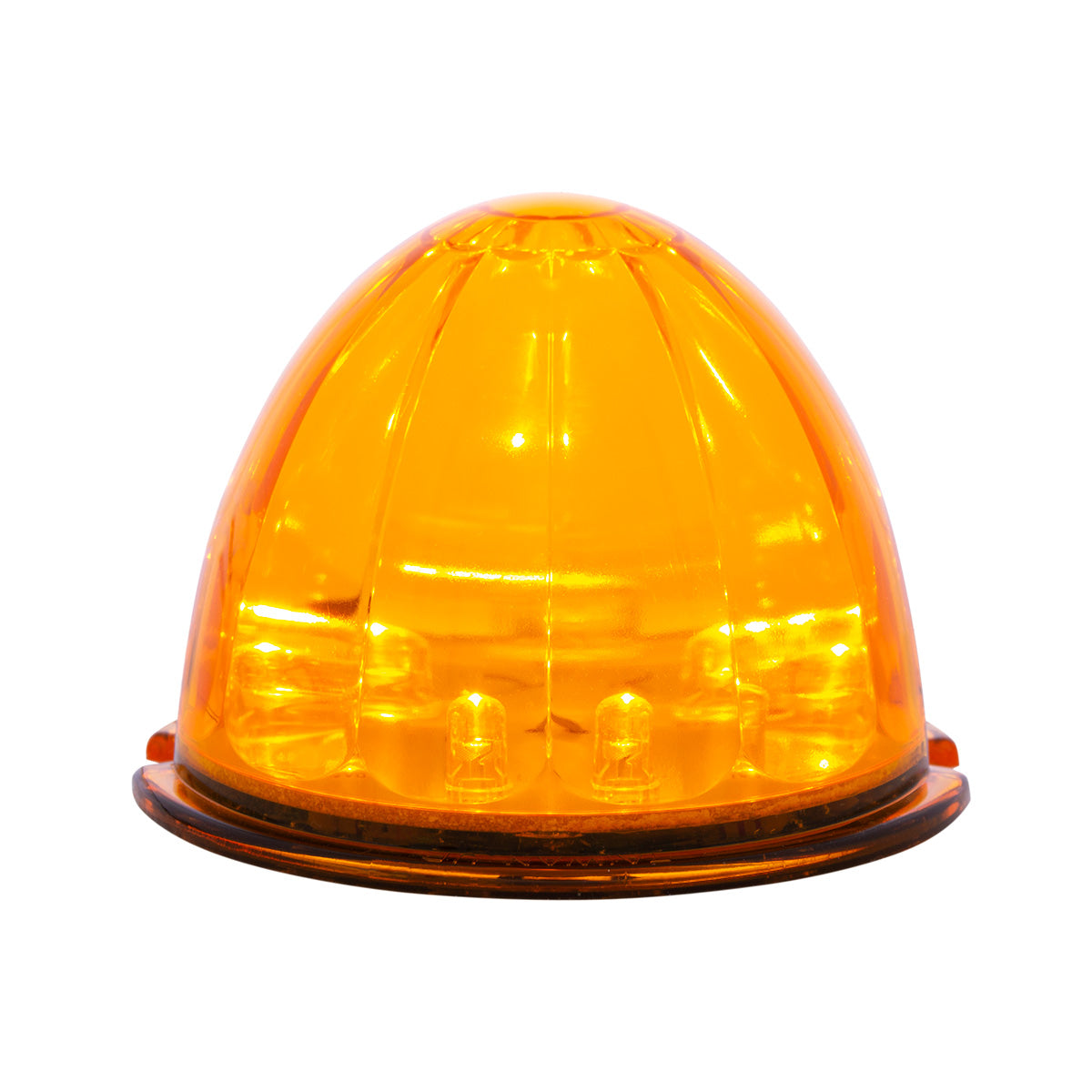 Amber LED Watermelon Flush Mount Light