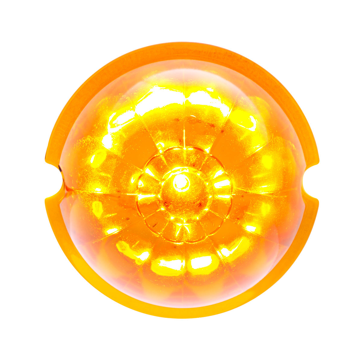 Amber LED Watermelon Flush Mount Light
