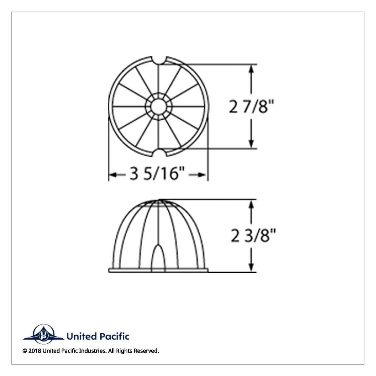 Amber LED Watermelon Flush Mount Light