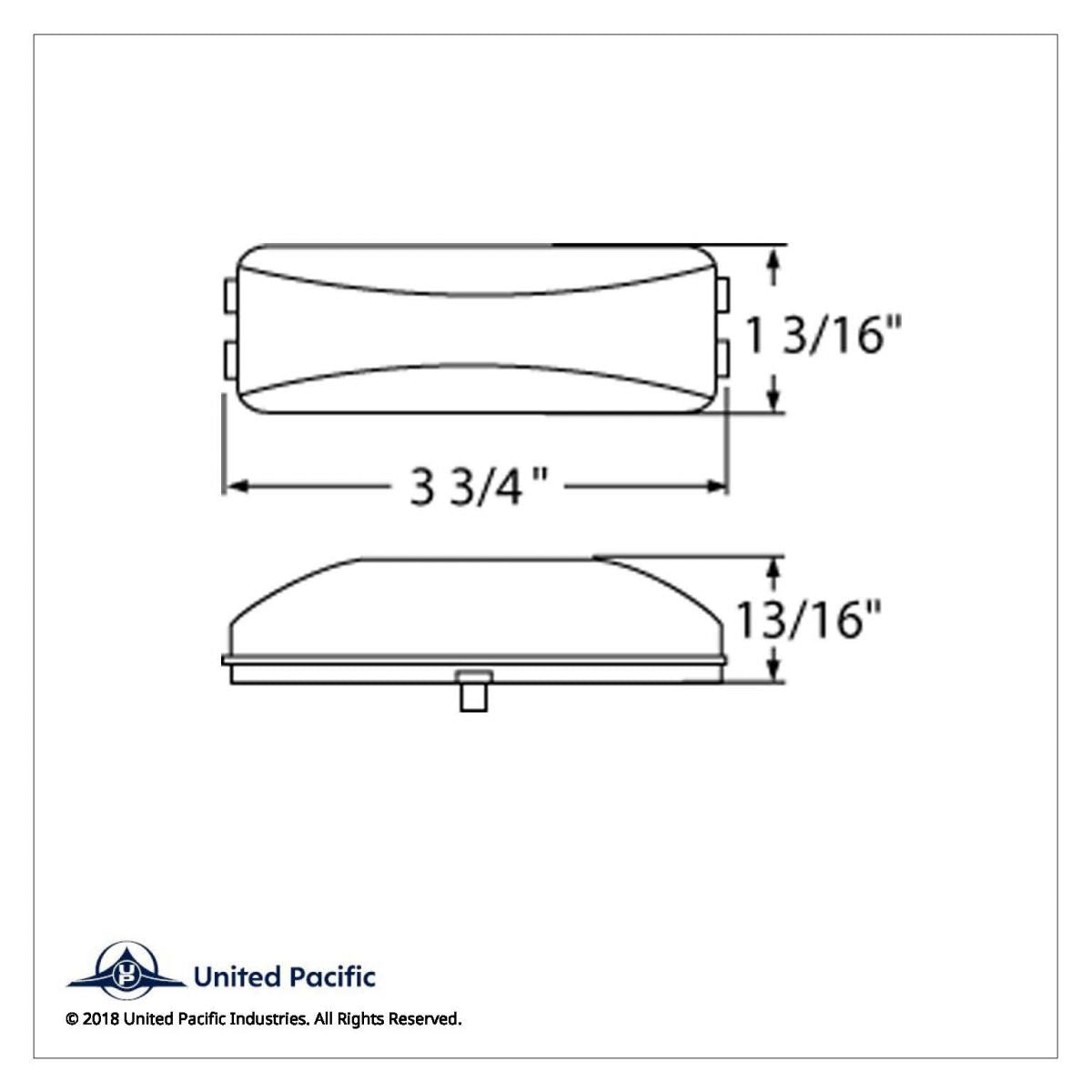 Red LED Rectangular Clearance Marker Light