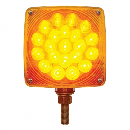 Amber/Red LED Double Face Turn Signal Light (Driver) Single Post