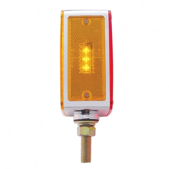 Amber/Red LED Double Face Turn Signal Light (Driver) Single Post