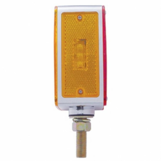 Amber/Red LED Double Face Turn Signal Light (Passenger) Single Post