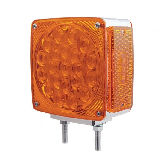 Amber/Red LED Double Face Turn Signal (Driver) Double Post