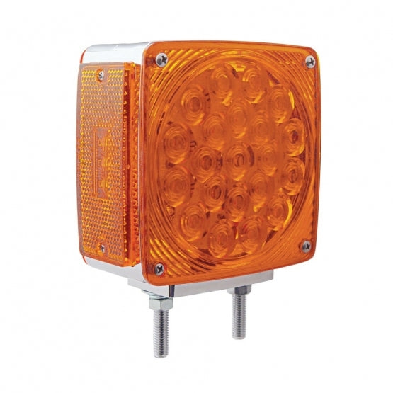 Amber/Red LED Double Face Turn Signal Light (Passenger) Double Post