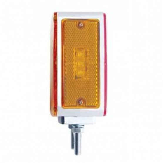 Amber/Red LED Double Face Turn Signal Light (Passenger) Double Post