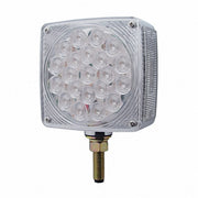 Amber/Red LED Double Clear Face Turn Signal Light (Driver) Single Post