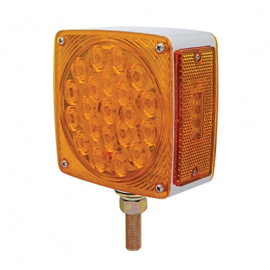 Amber LED Double Face Turn Signal Single Post