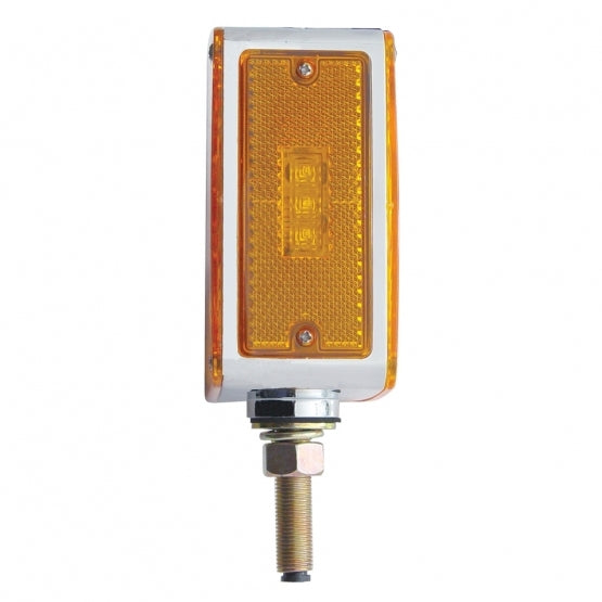 Amber LED Double Face Turn Signal Single Post