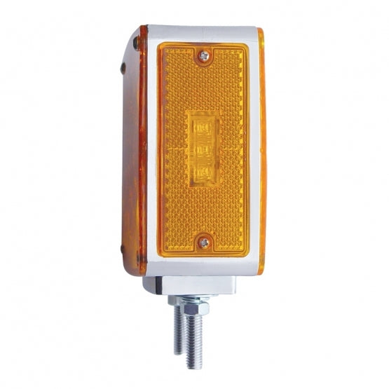 Amber LED Double Face Turn Signal Light Double Post