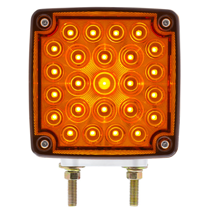Amber/Red 52 LED Double Face Turn Signal Light (Driver) Double Post