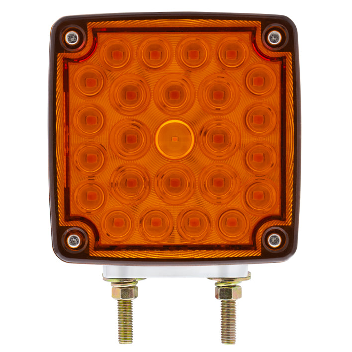 Amber/Red 52 LED Double Face Turn Signal Light (Passenger) Double Post