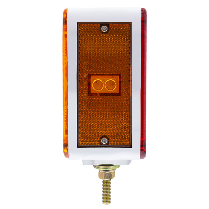 Amber/Red 52 LED Double Face Turn Signal Light (Passenger) Double Post
