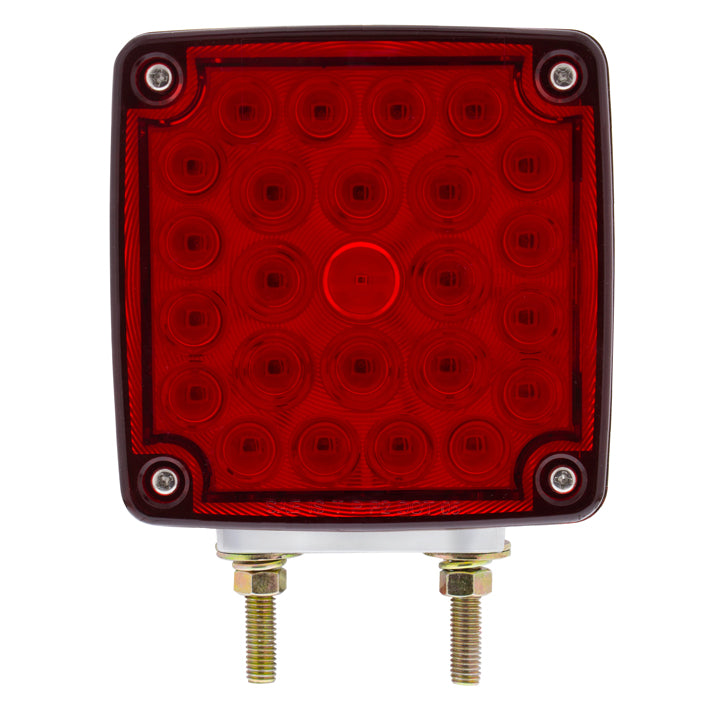 Amber/Red 52 LED Double Face Turn Signal Light (Passenger) Double Post