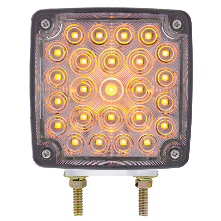 Clear Double Face LED Turn Signal Light (Passenger) - Double Post