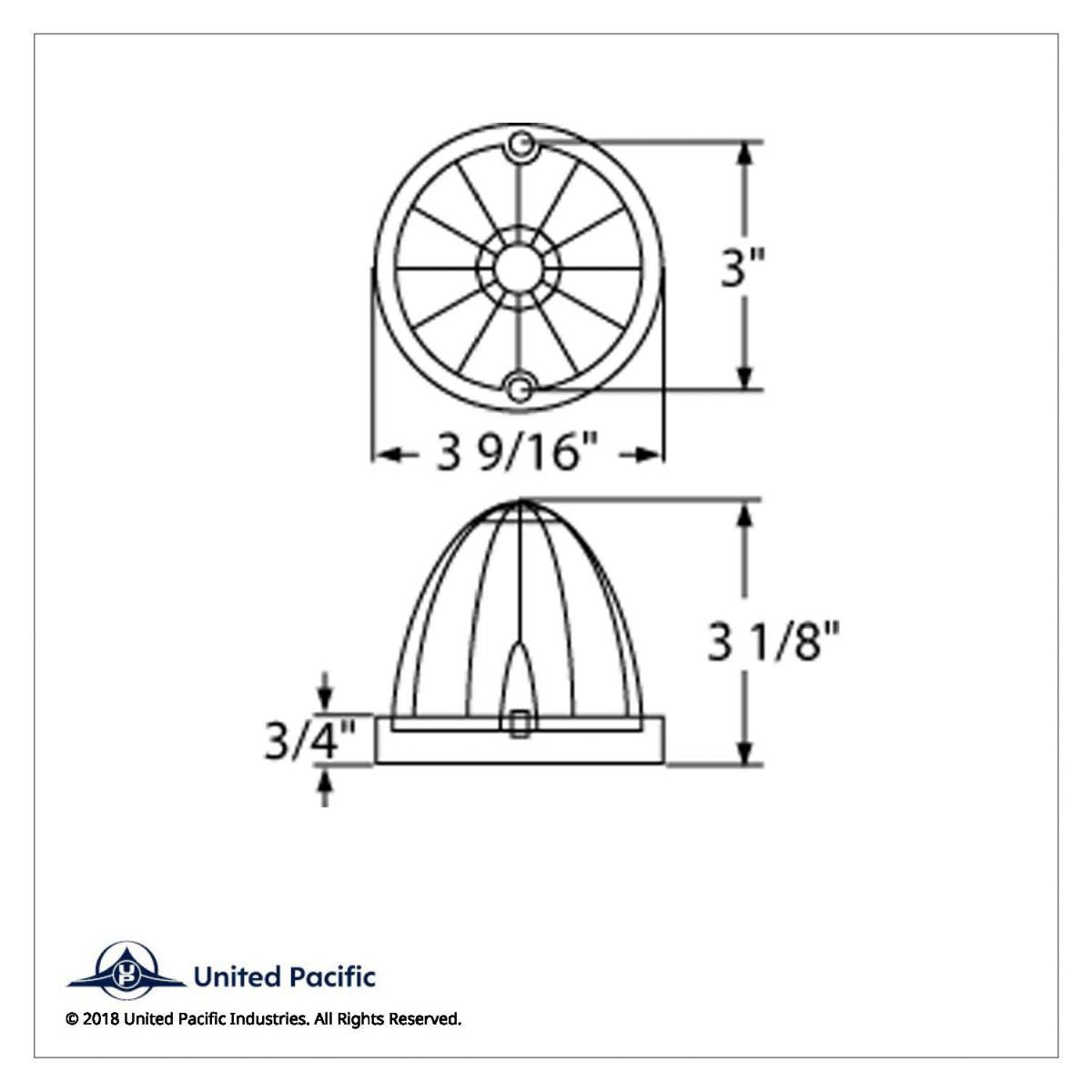 Amber LED Watermelon Cab Light Truck-Lite Style