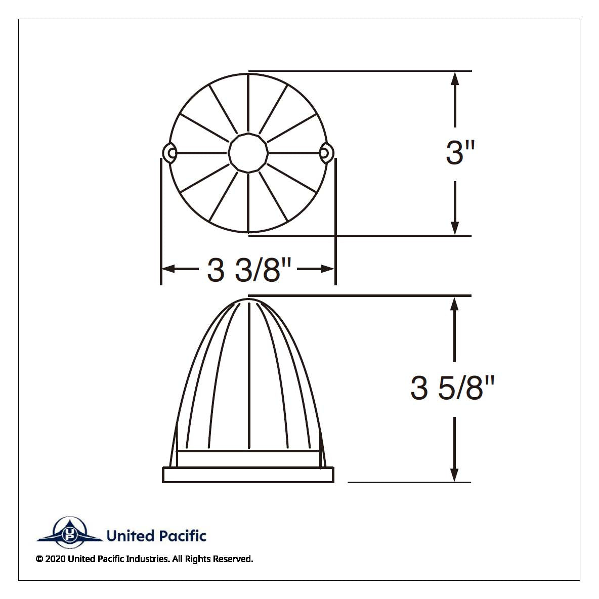 Amber LED Cab Light Grakon 1000 Style Reflector