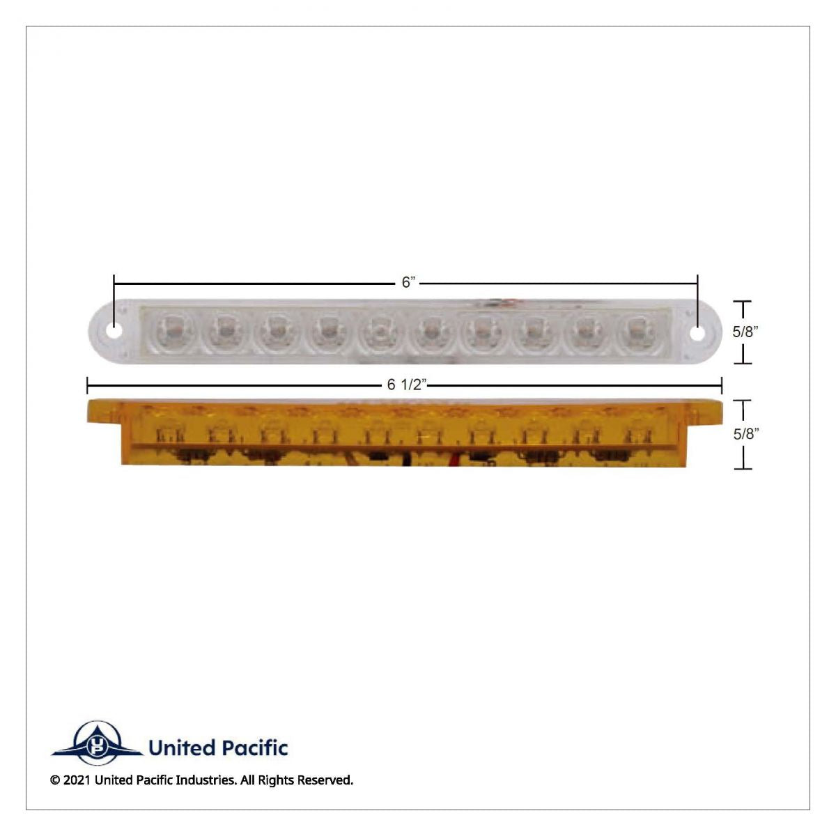 6 1/2" Red Light Bar (Stop, Turn & Tail)