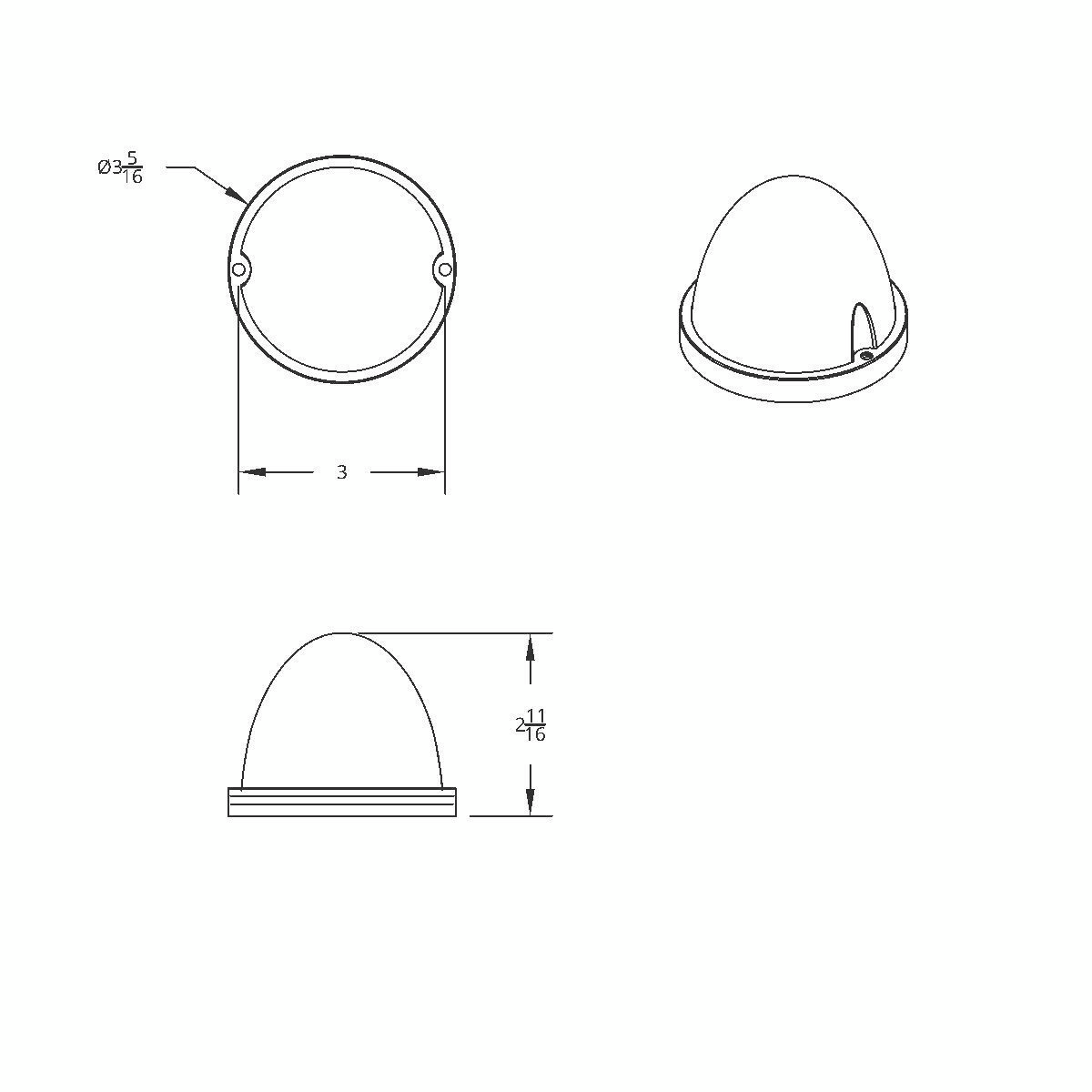 Amber LED Dual Function Clear Lens Kit