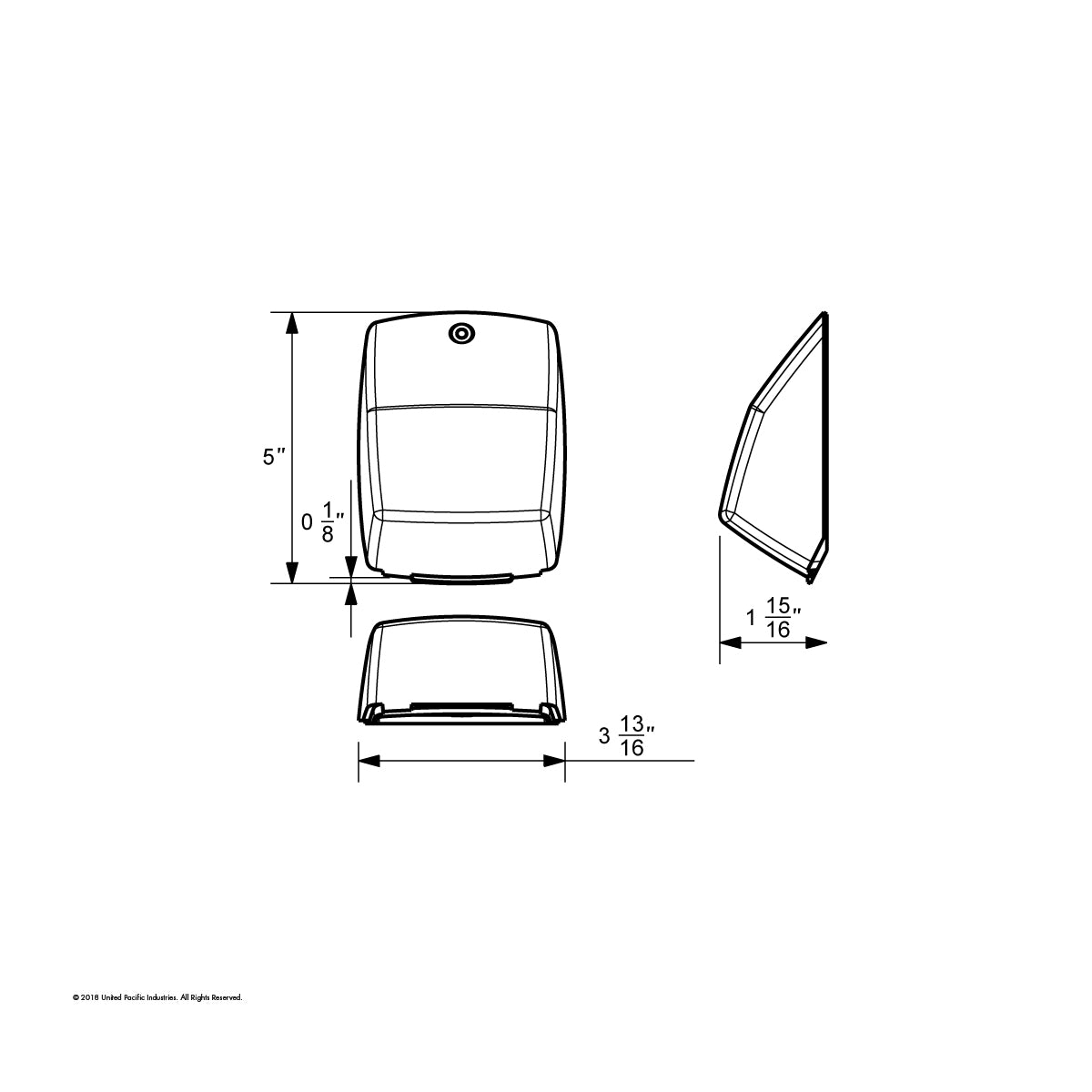 Amber LED Rectangular Cab Light