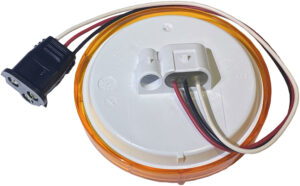 4" Amber LED Round with PL3 adapter