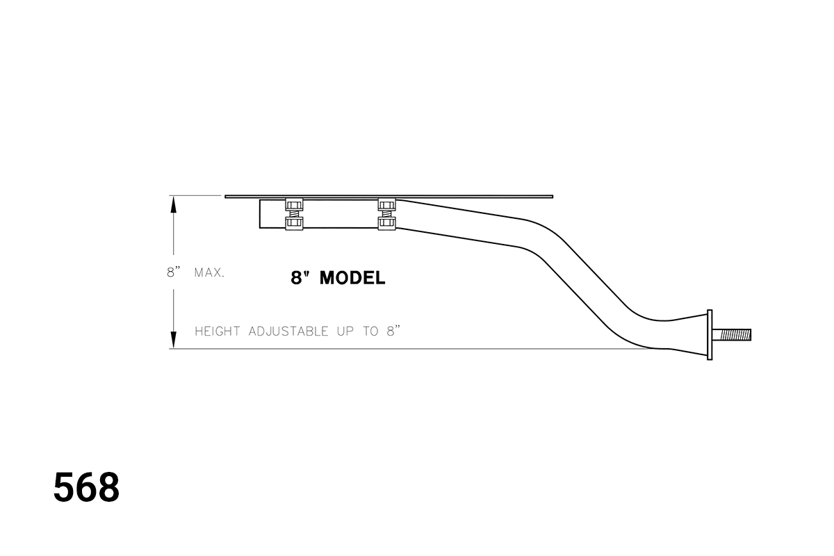 8" EZ-Mount Adjustable Fender Bracket 568