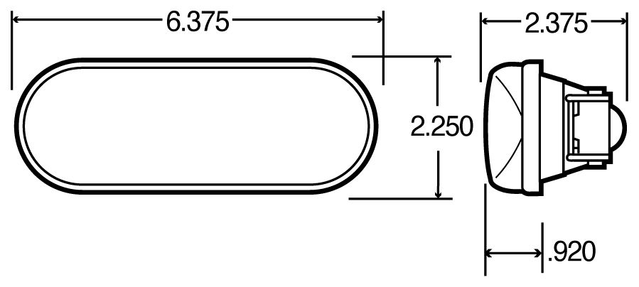 Clear Back Up INCANDESCENT Light