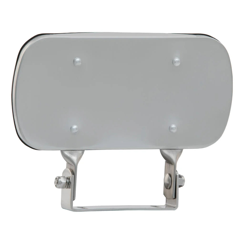 8" x 4" Stainless Convex Look-Down Mirror Assembly