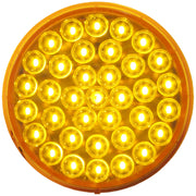 4" Amber LED Round with PL3 adapter