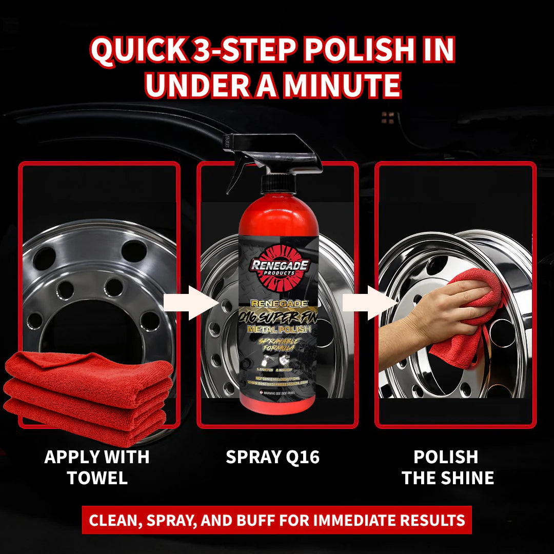 Renegade Q16 Super Fine Metal Polish - 24 oz