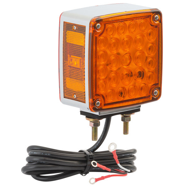 Amber LED Double Face Turn Signal Light Passenger Side