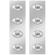 13" Clear LED Air Cleaner Front Light Panels