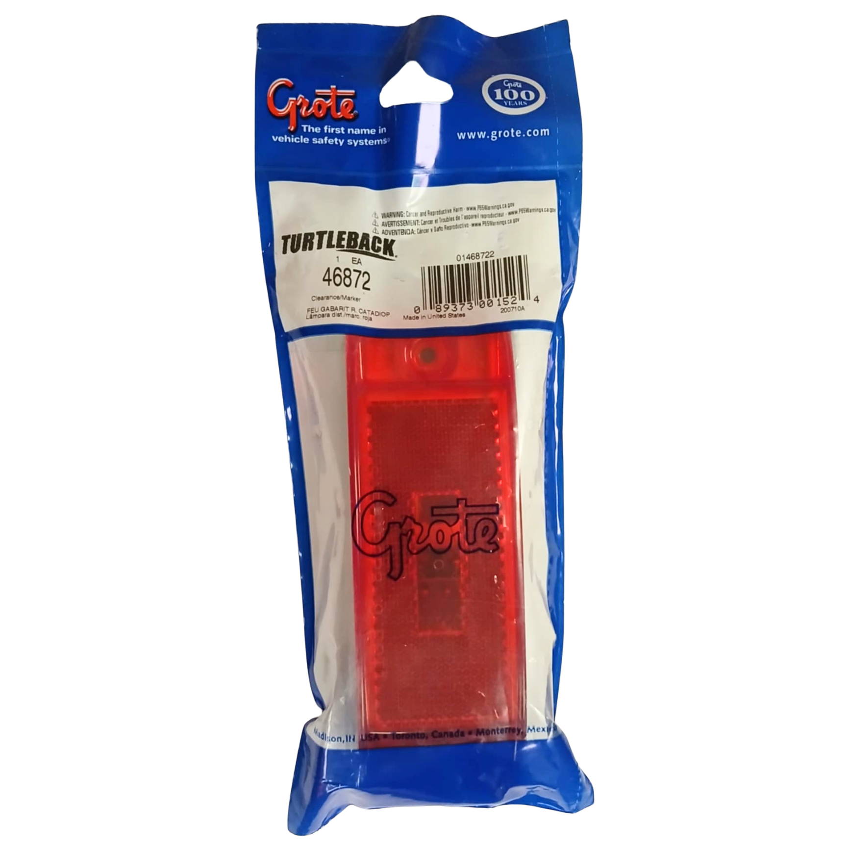 Red Rectangular Clearance Marker INCANDESCENT