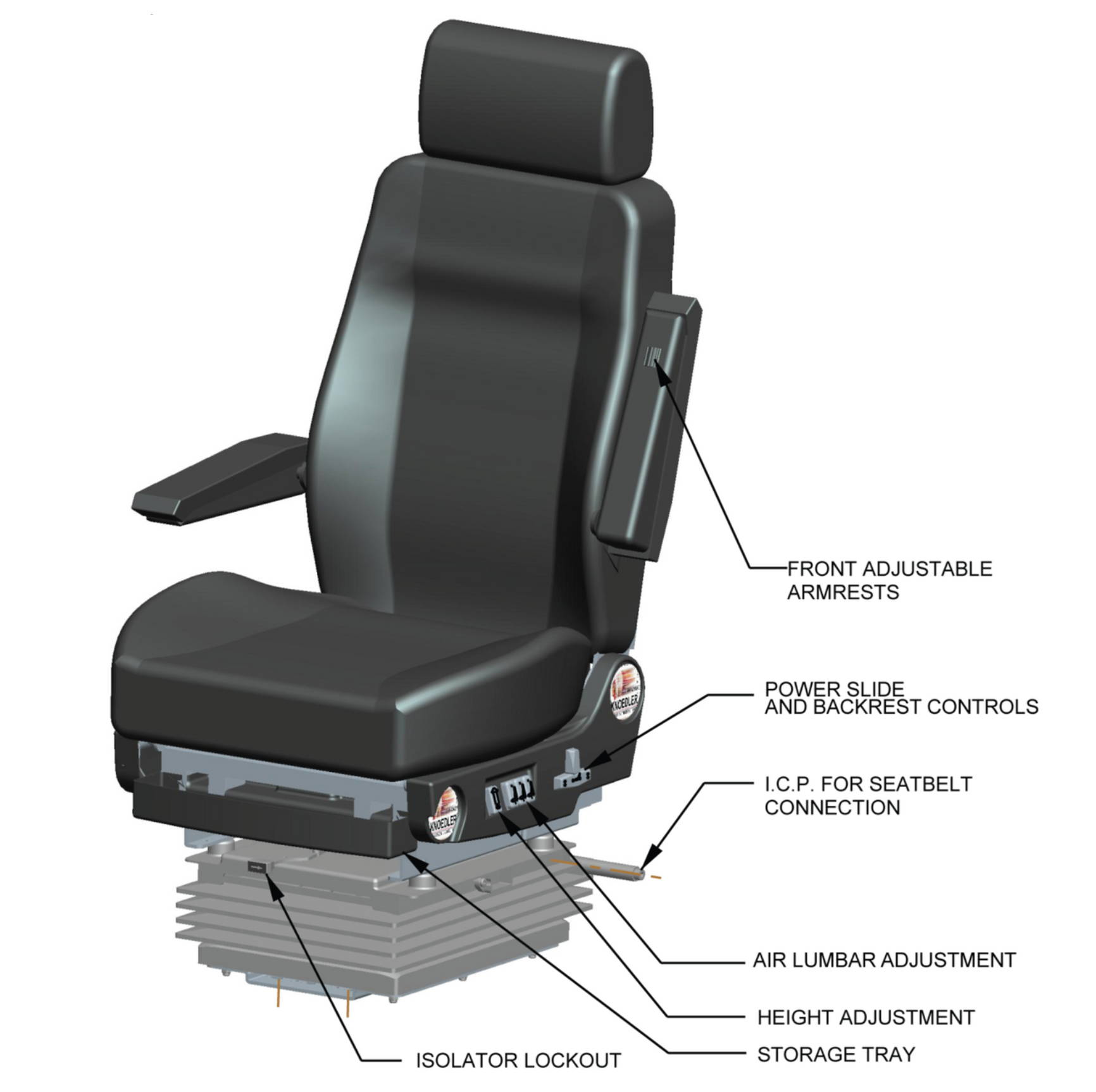 USED Air Chief - Mid Back with Headrest (Grey)