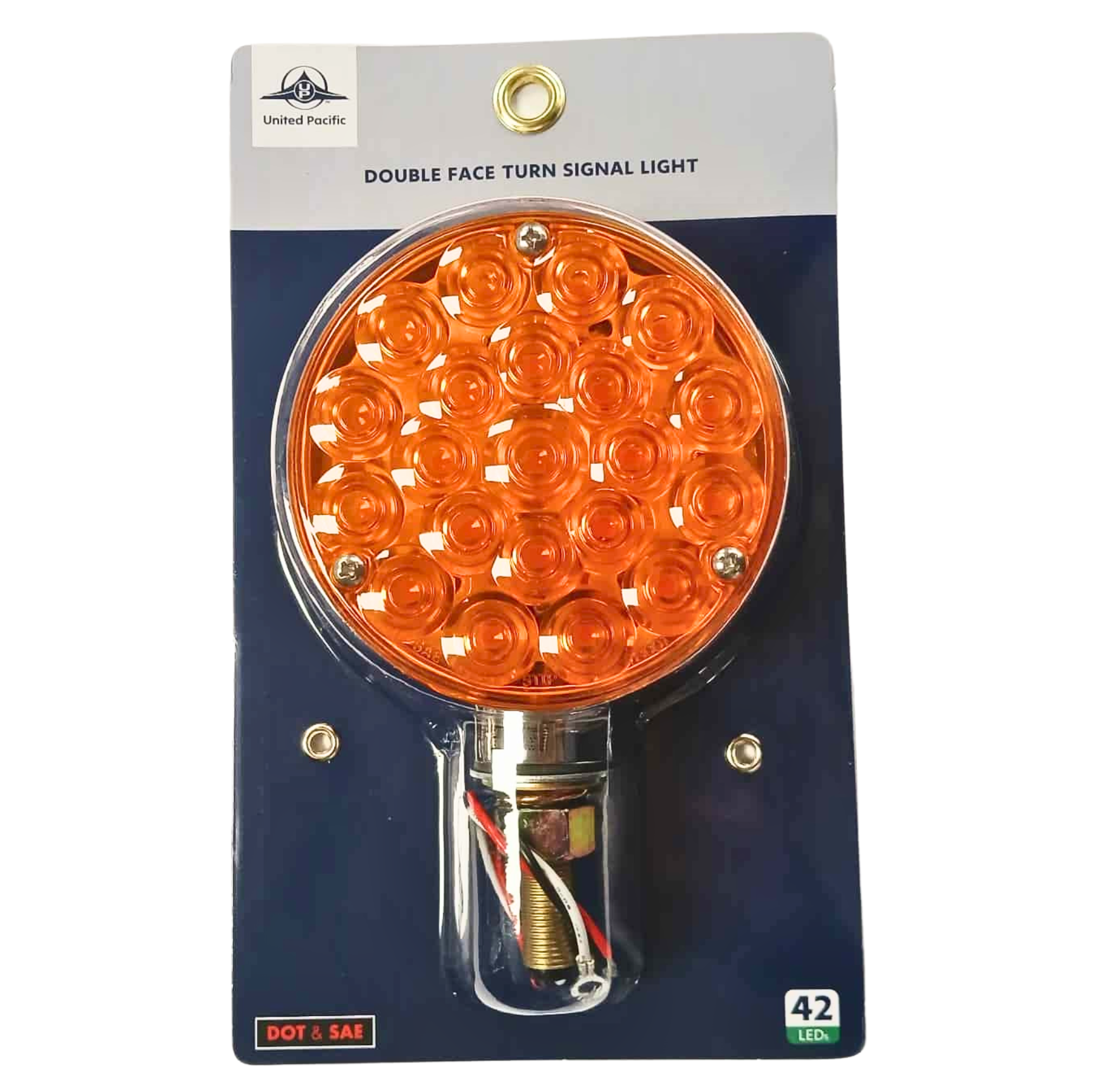 Amber/Red Double Face Turn Signal Light Single Post