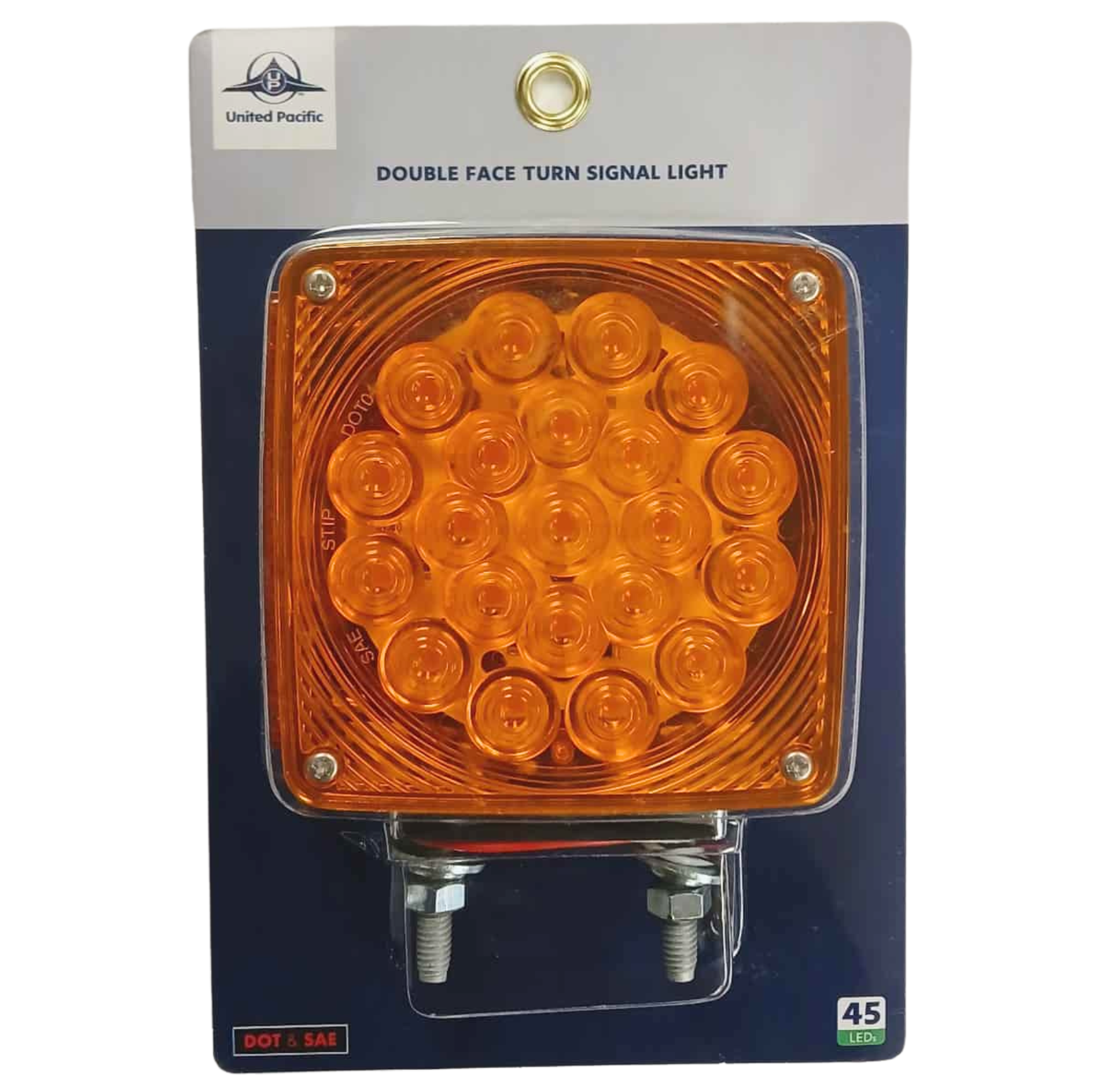 Amber/Red LED Double Face Turn Signal Light (Passenger) Double Post