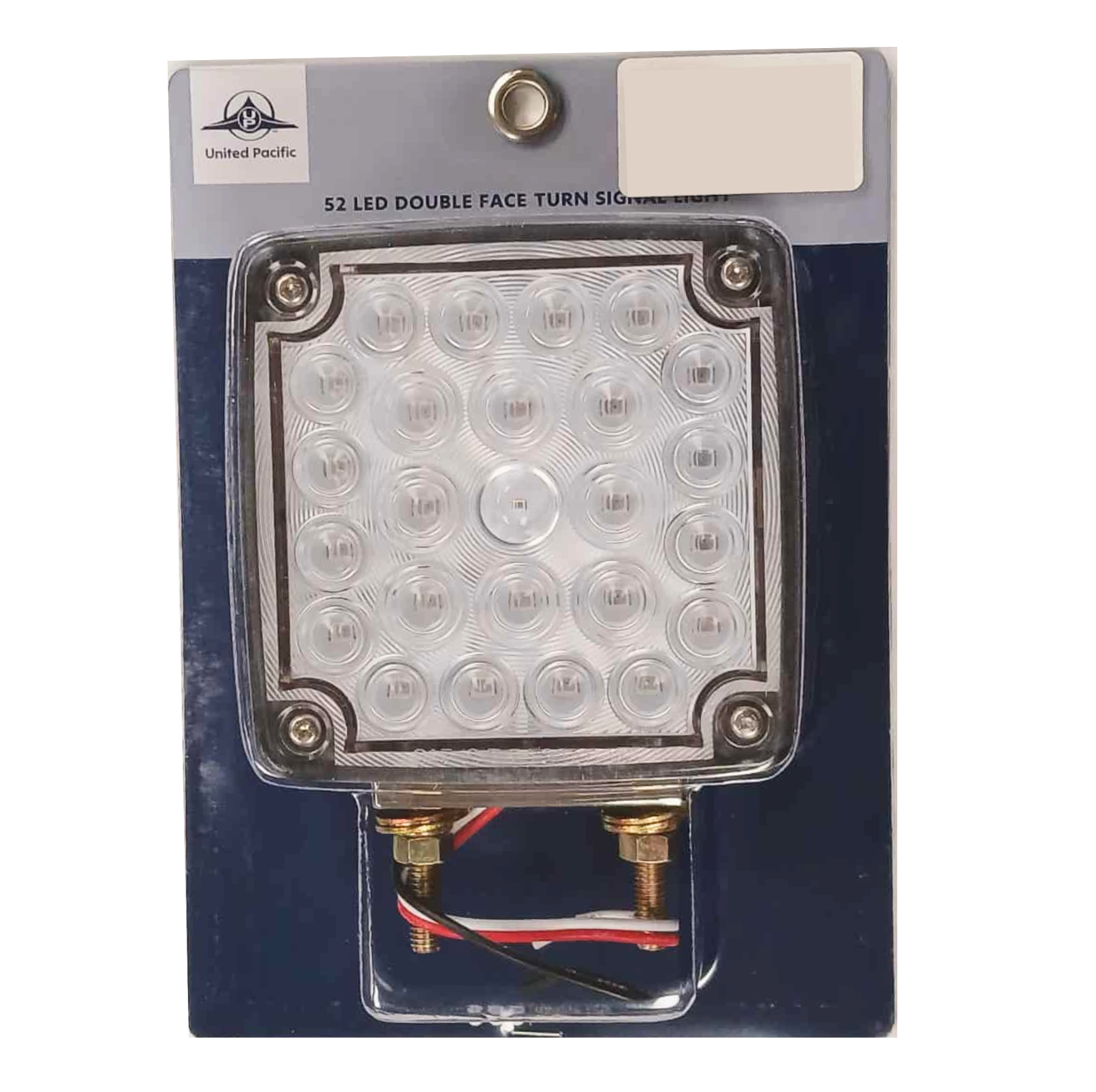 Amber/Red LED Double Clear Face Turn Signal Light (Driver) Single Post